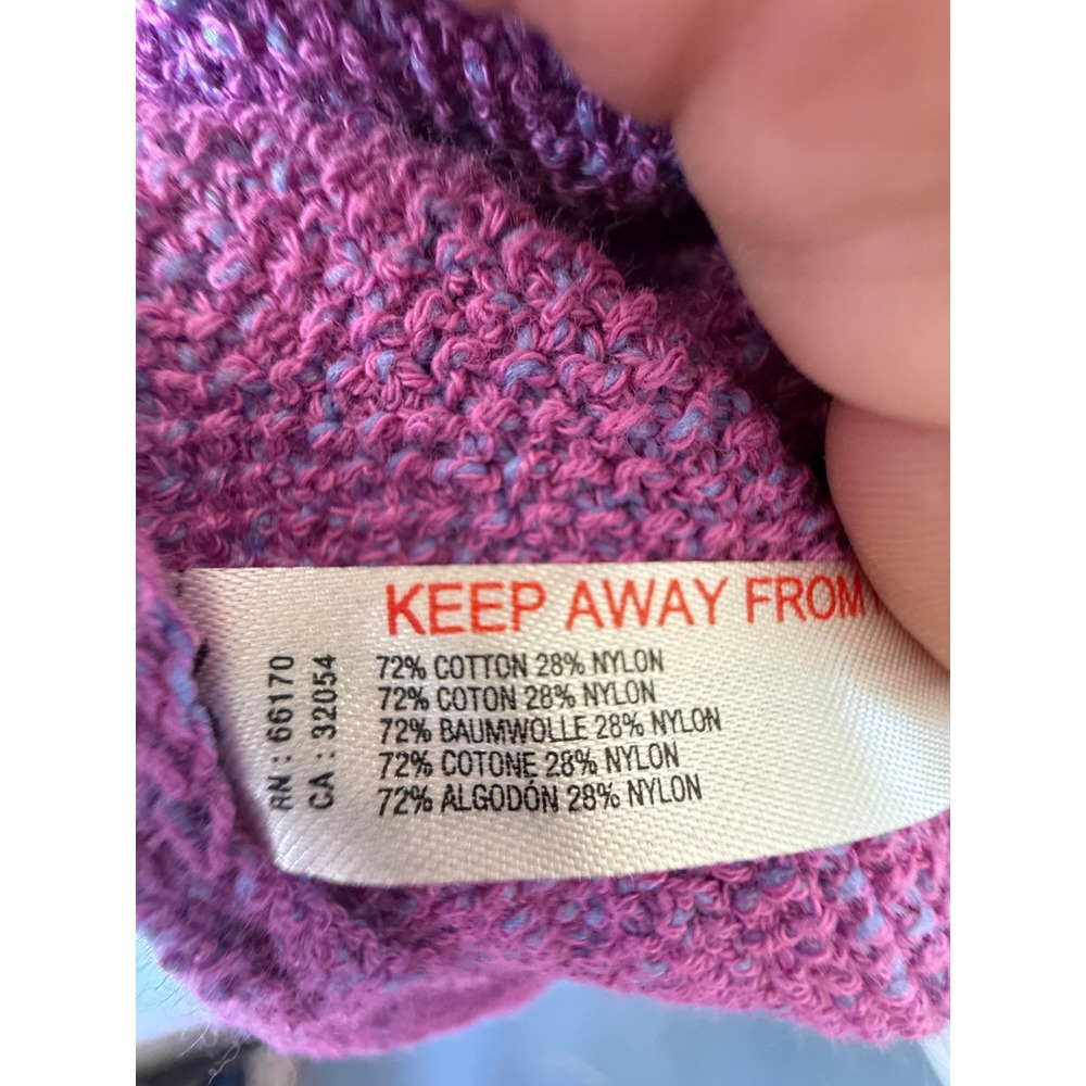 Free People Beach Purple Knit V-Neck Tie Shoulder Sweater Tank Top‎ Small - Picture 4 of 7
